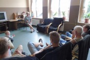 Spotkanie podopiecznych Hostelu OIK z Edytą Monasterską, doradcą zawodowym oraz Wandą Karwel,…