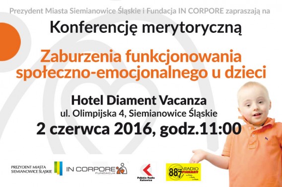 Zaproszenie na konferencję pn. „Zaburzenia Funkcjonowania Społeczno-Emocjonalnego u Dzieci