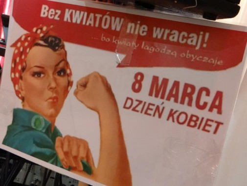 Plakat z okazji Dnia Kobiet