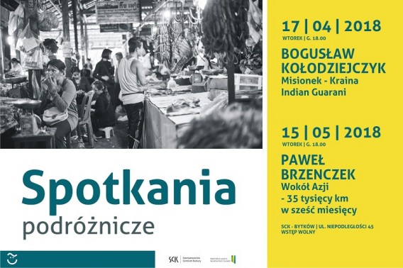 Spotkania podróżnicze - plakat
