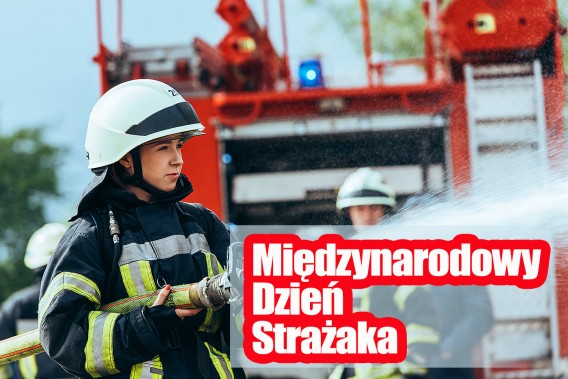 Grafika związana z Międzynarodowym Dniem Strażaka.