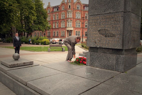 Adam Cebula, Przewodniczący Rady Miasta Siemianowic Śląskich wraz z Adamem Skowronkiem,…