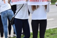 Młodzież z ZSTiO Meritum podczas XXIII Biegu Korfantego