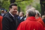 Odsłonięcie posągu św. Floriana na plantach przy kościele św. Antoniego.