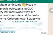 Przykład korespondencji prowadzonej przez oszustów