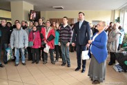 Słoneczniki w mozaice wykonane przez p. Mariusza Zawadzkiego zdobią ścianę wejściową w Szpitalu…