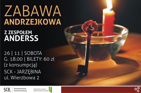 Andrzejki w Jarzębinie - plakat