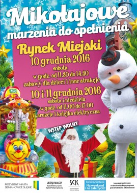 Mikołaj na Rynku Miejskim - plakat