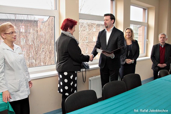 Wręczenie listu gratulacyjnego Agnieszce Wołowiec
