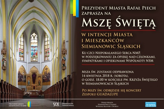 Msza św. w intencji miasta - plakat