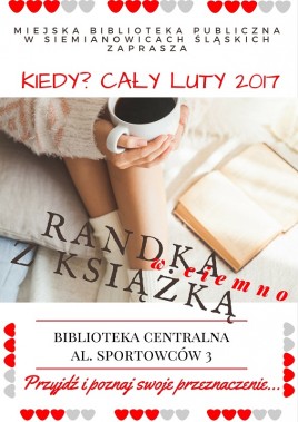Randka w ciemno z książką - plakat