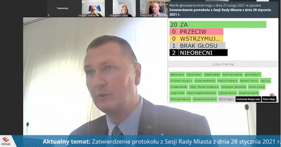 Przewodniczący Rady Miasta Adam Cebula.