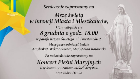 Zaproszenie na mszę świętą
