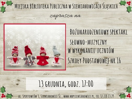 Jasełka w Bibliotece - plakat