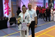 Daria Dobkowska - Szefer z trenerem shihan Andrzejem Maneckim