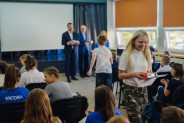 Nagrodzeni przez prezydenta miasta uczniowie siemianowickich szkół.