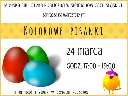 Kolorowe pisanki - plakat
