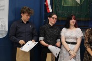 Uczniowe podczas podsumowania projektu Erasmus+.
