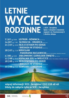 Wycieczki letnie - plakat