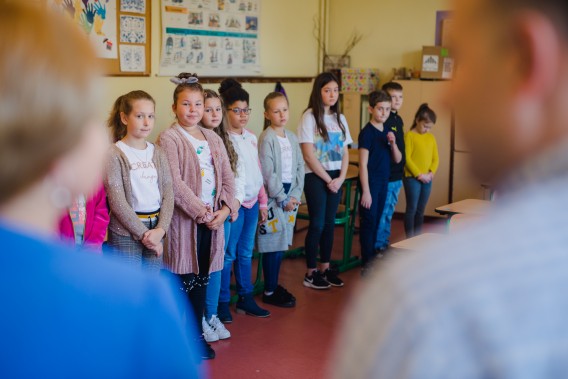 Nagrodzeni przez prezydenta miasta uczniowie siemianowickich szkół.