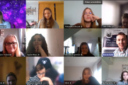 Uczestnicy na monitorach