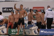 Mateusz Chowaniec (na pierwsyzm planie) wraz z kolegami ze sztafety reprezentacji Polski po…