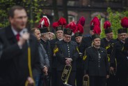 Odsłonięcie posągu św. Floriana na plantach przy kościele św. Antoniego.