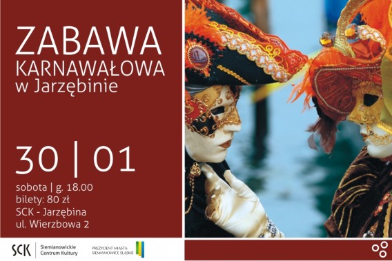 Zabawa karnawałowa w Jarzębinie - plakat