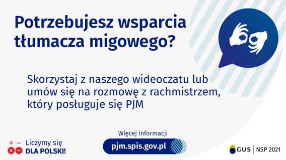 Plakat informujący spis powszechny.