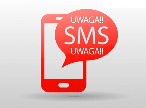 Grafika ostrzegajaca przed fałszywymi sms-ami