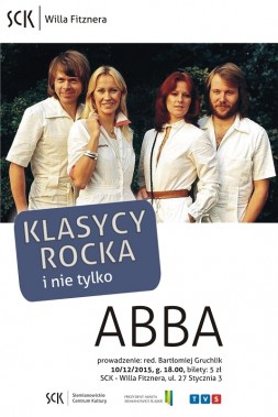 Plakat zapraszający na spotkanie z Abbą w Willi Fitznera