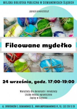 Filcowane mydełko - plakat