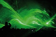 Pokaz laserów na Rynku Miejskim