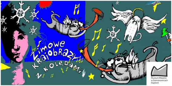 Zimowe krajobrazy z kolędami - plakat