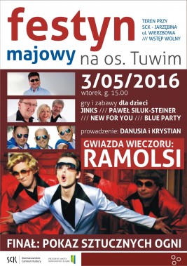 Festyn majowy na Tuwimie - plakat