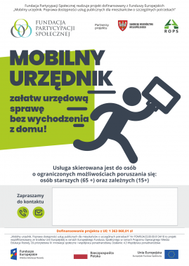 Grafika przedstawiająca usługę Mobilnego Urzędnika.