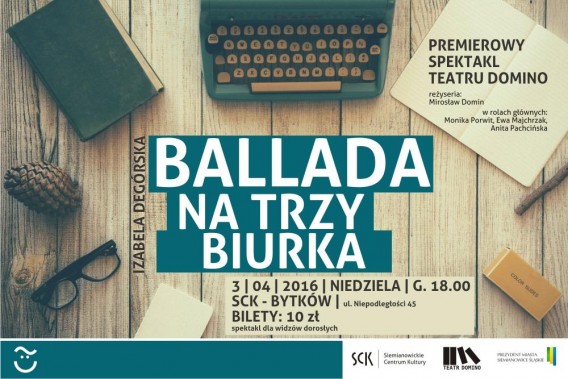 Ballada na trzy biurka - plakat