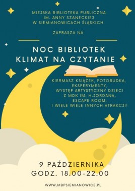 Noc Bibliotek - plakat