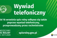 Grafika dotycząca Powszechnego Spisu Rolnego 2020 - wywiad telefoniczny.