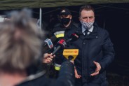 Rzecznik Prasowy UM Piotr Kochanek udziela wywiadu
