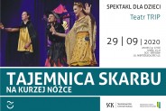 Spektakl dla dzieci Tajemnica skarbu na kurzej nóżce - plakat