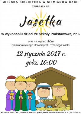 Jasełka w Bibliotece - plakat