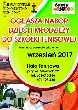 Plakat - szkółka tenisowa STT