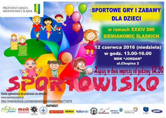 Plakat zapraszajacy na Sportowisko