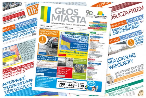 Grafika związana z gazetą Głos Miasta.