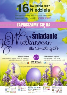 Plakat Śniadanie Wielkanocne dla osób samotnych