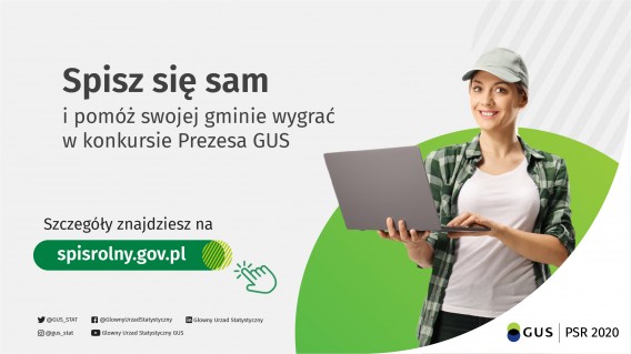 Plakat "Spisz się sam i pomóż swojej gminie wygrać".