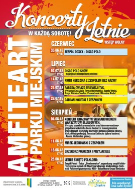 Koncerty Letnie w Amfiteatrze - plakat