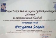 Ceryfikat Przyjazna Szkoła