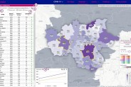 zrzut ekranu przedstawiający mapę statystyk metropolii GZM